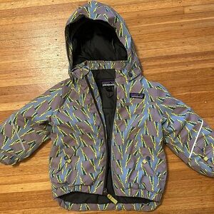 PATAGONIA size 2T, toddler, winter coat and bib snow pants.